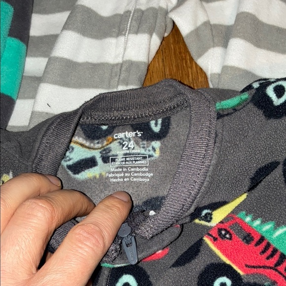 Kids Striped and Patterned One Piece Footed Pajamas - Picture 4 of 13